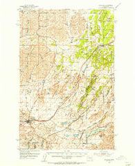 Sprague Washington Historical topographic map, 1:62500 scale, 15 X 15 Minute, Year 1954