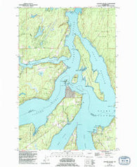 Squaxin Island Washington Historical topographic map, 1:24000 scale, 7.5 X 7.5 Minute, Year 1959