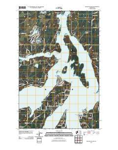 Squaxin Island Washington Historical topographic map, 1:24000 scale, 7.5 X 7.5 Minute, Year 2011