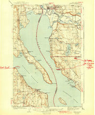 Stanwood Washington Historical topographic map, 1:62500 scale, 15 X 15 Minute, Year 1943