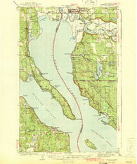 Stanwood Washington Historical topographic map, 1:62500 scale, 15 X 15 Minute, Year 1943