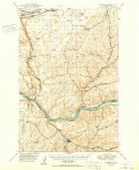 Starbuck Washington Historical topographic map, 1:62500 scale, 15 X 15 Minute, Year 1950