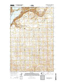 Steamboat Rock SE Washington Current topographic map, 1:24000 scale, 7.5 X 7.5 Minute, Year 2014