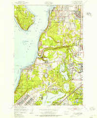 Steilacoom Washington Historical topographic map, 1:24000 scale, 7.5 X 7.5 Minute, Year 1948