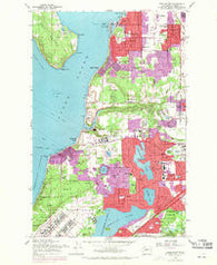 Steilacoom Washington Historical topographic map, 1:24000 scale, 7.5 X 7.5 Minute, Year 1959