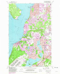 Steilacoom Washington Historical topographic map, 1:24000 scale, 7.5 X 7.5 Minute, Year 1959