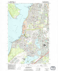 Steilacoom Washington Historical topographic map, 1:24000 scale, 7.5 X 7.5 Minute, Year 1959