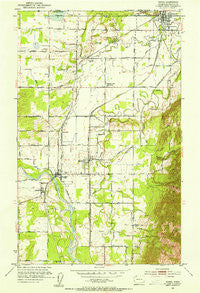 Sumas Washington Historical topographic map, 1:24000 scale, 7.5 X 7.5 Minute, Year 1952