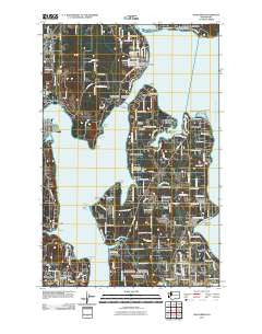 Suquamish Washington Historical topographic map, 1:24000 scale, 7.5 X 7.5 Minute, Year 2011