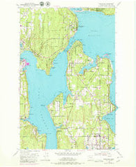 Suquamish Washington Historical topographic map, 1:24000 scale, 7.5 X 7.5 Minute, Year 1953