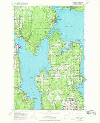 Suquamish Washington Historical topographic map, 1:24000 scale, 7.5 X 7.5 Minute, Year 1953