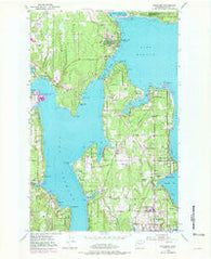 Suquamish Washington Historical topographic map, 1:24000 scale, 7.5 X 7.5 Minute, Year 1953