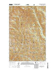 Sweetgrass Butte Washington Current topographic map, 1:24000 scale, 7.5 X 7.5 Minute, Year 2014