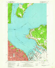Tacoma North Washington Historical topographic map, 1:24000 scale, 7.5 X 7.5 Minute, Year 1961