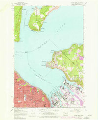 Tacoma North Washington Historical topographic map, 1:24000 scale, 7.5 X 7.5 Minute, Year 1961