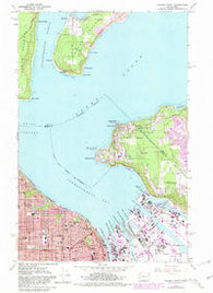 Tacoma North Washington Historical topographic map, 1:24000 scale, 7.5 X 7.5 Minute, Year 1961