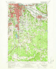 Tacoma South Washington Historical topographic map, 1:62500 scale, 15 X 15 Minute, Year 1961