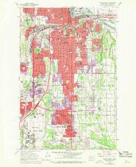 Tacoma South Washington Historical topographic map, 1:24000 scale, 7.5 X 7.5 Minute, Year 1961