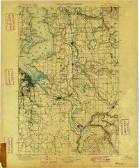 Tacoma Washington Historical topographic map, 1:125000 scale, 30 X 30 Minute, Year 1900