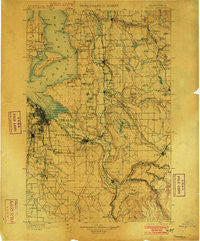 Tacoma Washington Historical topographic map, 1:125000 scale, 30 X 30 Minute, Year 1900