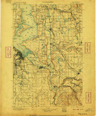Tacoma Washington Historical topographic map, 1:125000 scale, 30 X 30 Minute, Year 1900