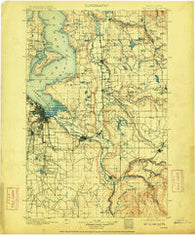 Tacoma Washington Historical topographic map, 1:125000 scale, 30 X 30 Minute, Year 1900