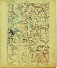 Tacoma Washington Historical topographic map, 1:125000 scale, 30 X 30 Minute, Year 1900