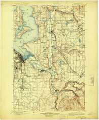 Tacoma Washington Historical topographic map, 1:125000 scale, 30 X 30 Minute, Year 1900