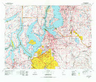 Tacoma Washington Historical topographic map, 1:100000 scale, 30 X 60 Minute, Year 1975