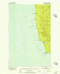 Taholah Washington Historical topographic map, 1:62500 scale, 15 X 15 Minute, Year 1955