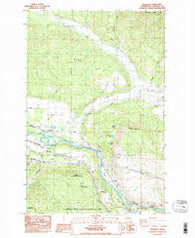 Teanaway Washington Historical topographic map, 1:24000 scale, 7.5 X 7.5 Minute, Year 1985