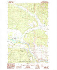 Teanaway Washington Historical topographic map, 1:24000 scale, 7.5 X 7.5 Minute, Year 1985