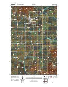 Tekoa Washington Historical topographic map, 1:24000 scale, 7.5 X 7.5 Minute, Year 2011