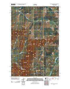 Tekoa Mountain Washington Historical topographic map, 1:24000 scale, 7.5 X 7.5 Minute, Year 2011