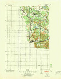 Tenino Washington Historical topographic map, 1:62500 scale, 15 X 15 Minute, Year 1940