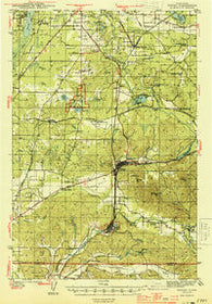 Tenino Washington Historical topographic map, 1:62500 scale, 15 X 15 Minute, Year 1944