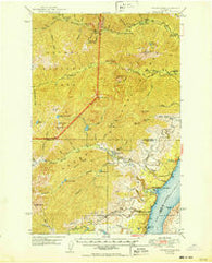 The Brothers Washington Historical topographic map, 1:62500 scale, 15 X 15 Minute, Year 1950