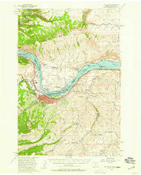 The Dalles Oregon Historical topographic map, 1:62500 scale, 15 X 15 Minute, Year 1957