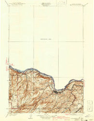 The Dalles Oregon Historical topographic map, 1:125000 scale, 30 X 30 Minute, Year 1934