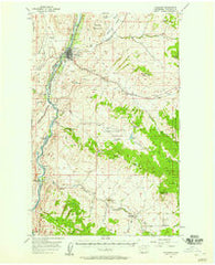 Tonasket Washington Historical topographic map, 1:62500 scale, 15 X 15 Minute, Year 1957
