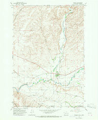 Touchet Washington Historical topographic map, 1:24000 scale, 7.5 X 7.5 Minute, Year 1966