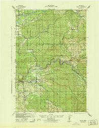 Toutle Washington Historical topographic map, 1:62500 scale, 15 X 15 Minute, Year 1942