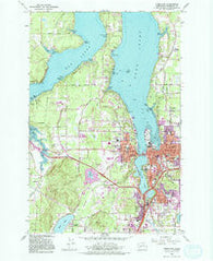 Tumwater Washington Historical topographic map, 1:24000 scale, 7.5 X 7.5 Minute, Year 1959