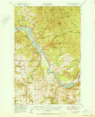Turtle Lake Washington Historical topographic map, 1:62500 scale, 15 X 15 Minute, Year 1950