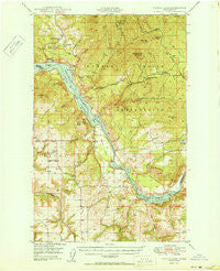 Turtle Lake Washington Historical topographic map, 1:62500 scale, 15 X 15 Minute, Year 1950
