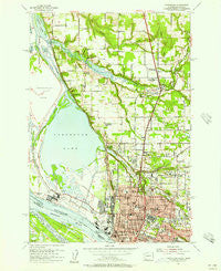 Vancouver Washington Historical topographic map, 1:24000 scale, 7.5 X 7.5 Minute, Year 1954