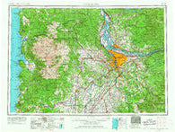 Vancouver Washington Historical topographic map, 1:250000 scale, 1 X 2 Degree, Year 1958