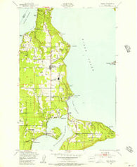 Vashon Washington Historical topographic map, 1:24000 scale, 7.5 X 7.5 Minute, Year 1949