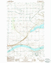 Vernita Bridge Washington Historical topographic map, 1:24000 scale, 7.5 X 7.5 Minute, Year 1986