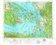 Victoria Washington Historical topographic map, 1:250000 scale, 1 X 2 Degree, Year 1957